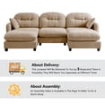 thumbnail image 7 of HUTWIFE Cloud Couches for Living Room, Modular Sectional Sofa, 107" U-Shape 3-Seater Modular Couch, Oversized Sectional Couch with Deep Seat, 7 of 7