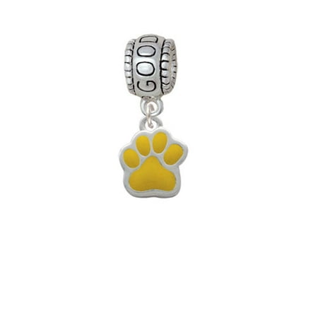 Small Yellow Paw - Good Luck Charm Bead