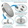 thumbnail image 3 of Duklik High Pressure Rainfall Shower Head - 6 Inch Luxury Spa Showerhead with 90 Anti-Clog Silicone Jets, Adjustable Angle, Easy Install, Includes Teflon Tape & Filter for Hard Water, 3 of 7