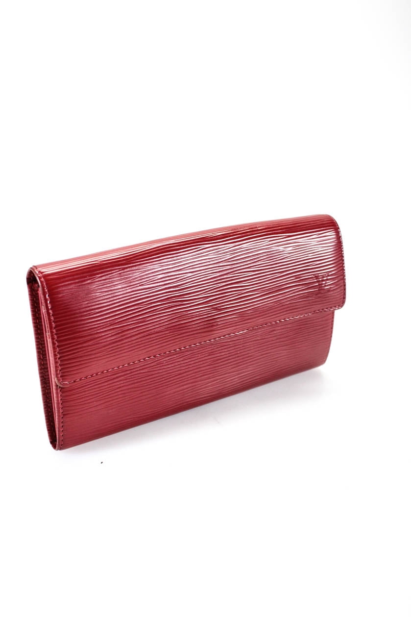Pre-ownedLouis Vuitton Portefeuille Sarah Envelope Wallet Epi Leather Red  