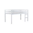 thumbnail image 5 of Harper & Bright Designs Twin Size Loft Bed with Ladder, Wooden Loft Bed Frame with Strengthened Slats for Bedroom, White, 5 of 5