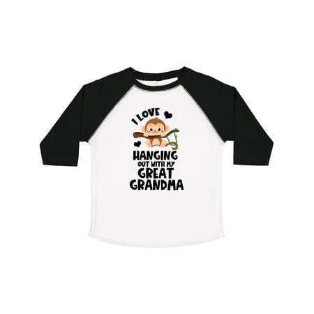 

Inktastic Monkey I Love Hanging out with My Great Grandma Gift Toddler Boy or Toddler Girl T-Shirt