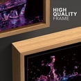 thumbnail image 4 of wall26 Framed Canvas Print Wall Art Set Purple &amp; Blue Splashes of Wine Drinks Cocktails Photography Realism Chic Landscape Colorful Multicolor for Living Room, Bedroom, Office - 24"x36", 4 of 5