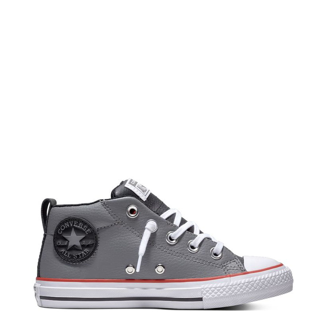 Converse Chuck Taylor Star Street Mid Leather Boys/Child shoe size 4 Casual 661888C Mason/Black/White -