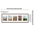 thumbnail image 3 of Brown Finish Collage Panoramic Frame - White Mat, Holds Five 5x7 Photos , UV Acrylic, Wall Hanging, 3 of 8