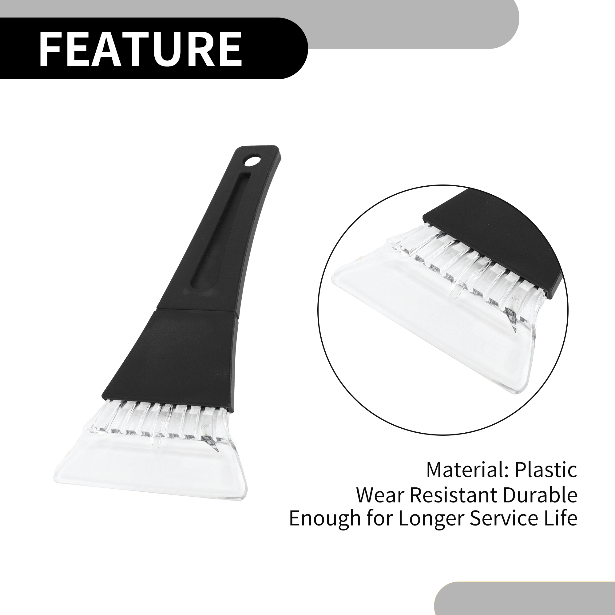Unique Bargains 1pc 22x11cm Universal Car Ice Scraper for SUV Snow Frost Remover