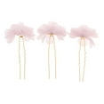 thumbnail image 3 of 3Pcs/Set Bridal Flower Hairpin Hair Ornament Headwear Jewelry , Light Pink, 8x4cm, 3 of 8