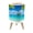 Color 3, variant on Small Trash Can with Lid Serene Beach Sunset Grass Birds Coastal Landscape 1.8 Gallon Dog Proof Trash Can Round Garbage Can Waste Bin Wastebasket for Bathroom Bedroom Living Room