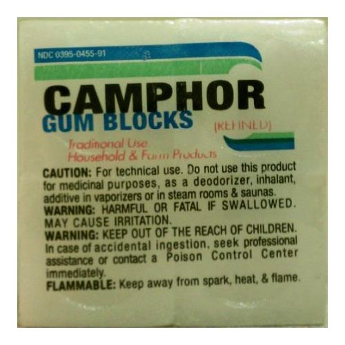 Camphor Gum Blocks 1 Oz Block by Humco Synthetic Camphor for