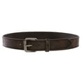 thumbnail image 3 of Snap On Vintage Stitching Distressed Embossed Skull Cross Bones Leather Belt, 3 of 3