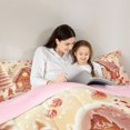 thumbnail image 5 of jejeloiu Little Bear Cookie Full Size Comforter Sets,Pink Xmas House Bedding Comforter Set,Happy Christmas Bedding Sets For Girls,Microfiber Bedroom Decor Reversible,3pcs, 5 of 8