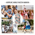 thumbnail image 6 of Pofeuu Tropical Leaves Print Basketball Jersey, Shirts for Men Youth Basketball Jersey Crew Neck-XX-Large, 6 of 6