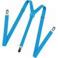 thumbnail image 1 of Bretelles pour Hommes de 1 Pouces, 3 Clips Solides Élastiques Réglables Y-Back Bretelles pour Hommes, 1 of 6