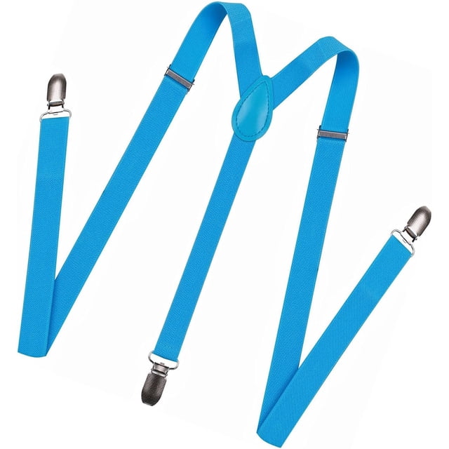 Bretelles pour Hommes de 1 Pouces, 3 Clips Solides Élastiques Réglables Y-Back Bretelles pour Hommes