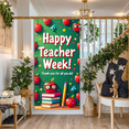 thumbnail image 5 of Colorful Decorative Happy Teacher Week Banner with Apple Element Background Backdrop for Classroom Celebrations Teacher Appreciation Events School Parties Photo Backdrops, 5 of 7