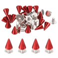 thumbnail image 1 of Uxcell 18 juegos de remaches en forma de cono de 10x7 mm con tornillos de latón + hierro para manualidades rojas, 1 of 7