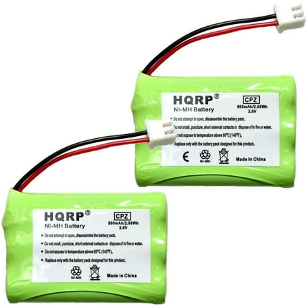 HQRP 2-Pack Battery for Tri-tronics 1038100 1107000 CM-TR103 1038100-D 1038100-E 1038100-F 1038100-G Replacement Remote Controlled Dog Training Collar Receiver