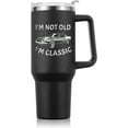 thumbnail image 1 of Gifts for Men, 40 oz Tumbler with Handle and Straw, Retirement Birthday Gifts for Men, Him, Husband, Grandpa, Dad - Black, 1 of 6