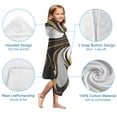 thumbnail image 7 of Black Marble Gold Wave Pattern Hooded Bath Towel，50"x30" for Ages 3 To 12 Kids, Quick Dry Lightweight Soft Microfiber Hood Beach Towel Cover Up for Kids, 7 of 7