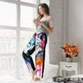 thumbnail image 5 of Cauagu Cool Colorful Wolf Pajama Pants for Women Loose Fit Wide Leg Trouser Pants Casual Elastic Waist Drawstring Lounge Pants, 5 of 6
