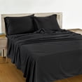 thumbnail image 2 of Casa Platino 100 Cotton Sheets Set – 4 Piece Queen Bed Sheet, Naturally Cooling Percale Weave For All Season Comfort, 15” Deep Pocket, Easy Care – Black, 2 of 8