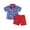 America Flag Red, variant on Okbabeha 4th of July Baby Boy Outfit America Flag Short Sleeve Buttom Down Shirt and Shorts Fourth of July Clothes