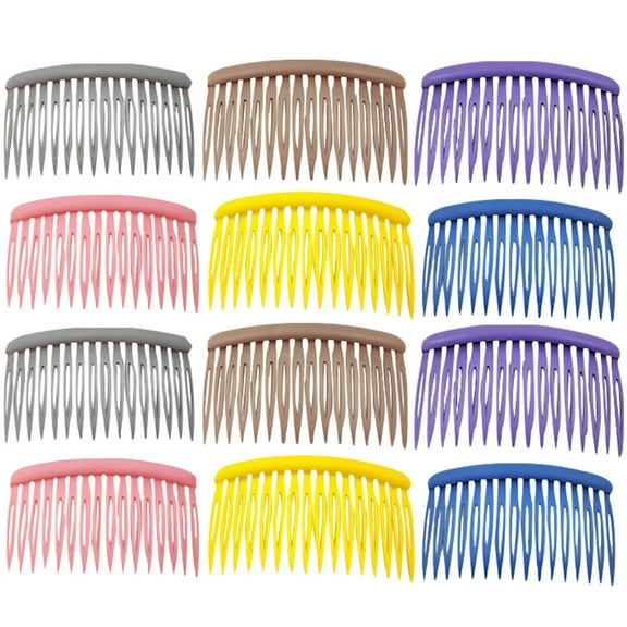 LULULION 12pcs Side Hair Combs for Women Matte Finish for Daily Use and Special Events