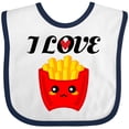 thumbnail image 3 of Inktastic Fry Lover I Love French Fries Boys or Girls Baby Bib, 3 of 4