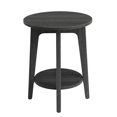 thumbnail image 2 of Table d'Appoint Ronde Style Ferme Petite Table d'Appoint Table de Coin Salon Table à Boissons Noire, 2 of 9