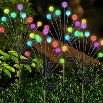 Rirool 2-Pack Solar Firefly Lights - Outdoor Garden Decor, Wind-Powered & Waterproof, 20 LED Swaying Lights, Multicolo