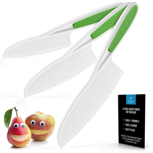 Zulay Kitchen 3piece Safety Knife Set for Kids