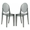 thumbnail image 4 of Aron Living 18.5" Mid-Century Plastic Dining Chair in Smoke Gray, 4 of 4