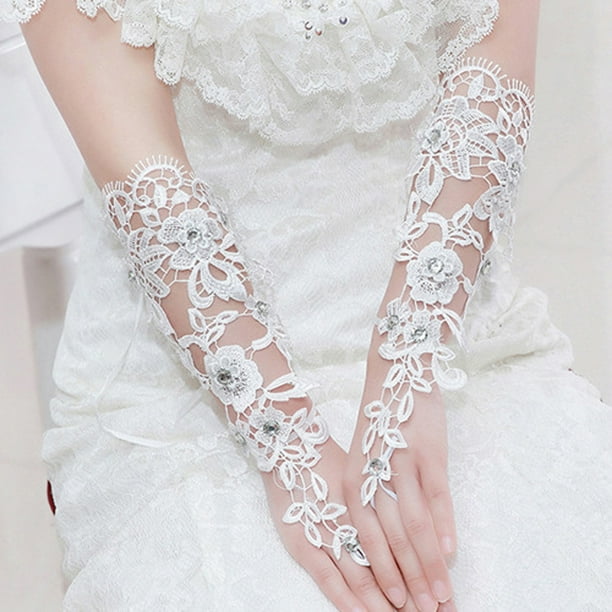 Lace wedding deals gloves fingerless