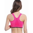 thumbnail image 5 of SAYFUT Women's Seamless Sport Bra Active Gym Yoga Workout Sports Bras Wireless Zip Front Mesh Racerback High Impact, 5 of 7