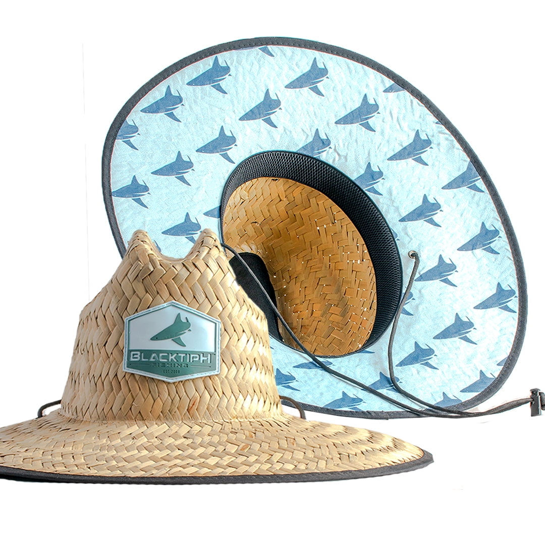 BlacktipH Straw Hat Sea-Foam Blue With 