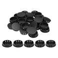 thumbnail image 1 of 50pcs tapones de agujero de plástico de nylon, tapones de agujero de tornillo redondo de 1-1/2" (38mm) para muebles de cocina en negro, 1 of 7
