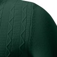 thumbnail image 6 of ZCFZJW Men's Casual Pullover Sweaters Trendy Solid Color Long Sleeve Twist Cable Knitted 1/4 Zip Up Mock Neck Long Sleeve Tops Sweater Green XXXL, 6 of 8