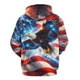 thumbnail image 2 of LAOLIUSN Funny American Flag Eagle Hoodie USA Bald Eagle Graphic Sweatshirt S-4XL, 2 of 7