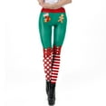 thumbnail image 4 of Fiaer Christmas Leggings for Women High Waisted Xmas Slim Fit Pants Stretchy Trendy Comfy Funny Graphic Tights Trousers Green2 S, 4 of 5
