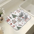 thumbnail image 4 of Yayeee Dish Drying Mat for Kitchen Counter 16" x 18" Microfiber Super Absorbent Coffee Decorative Pad, White Nordic Christmas House, 4 of 9