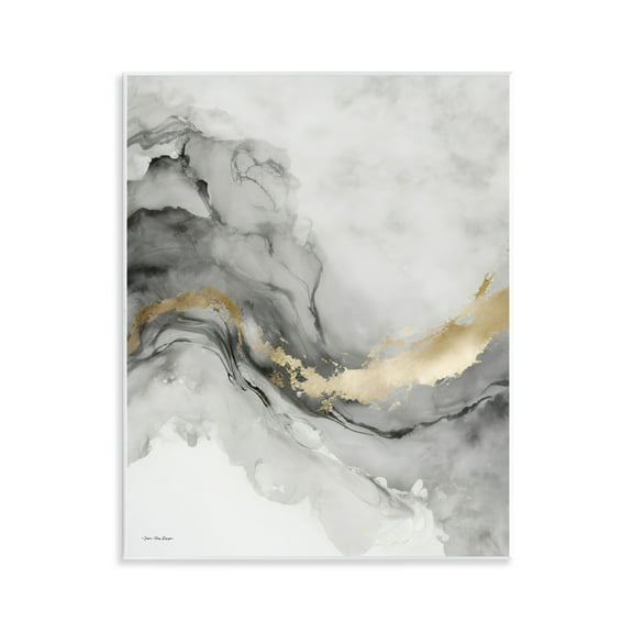 Stupell Industries Grey & Glam Geode Abstract Painting Unframed Art Print Wall Art, 11 x 14