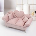 thumbnail image 5 of 1/6 Miniature Dollhouse Accessories Jewelry Box Organizer Dollhouse Accessory Miniature Furniture for 12" Doll Accessories Two Person Sofa, 5 of 7