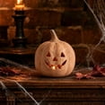 thumbnail image 5 of Halloween Decorations Pumpkin Candle Holder Lantern Vintage Autumn Farmhouse Table Decoration for Fall Home Indoor Outdoor Front Porch Mantel, 5 of 7