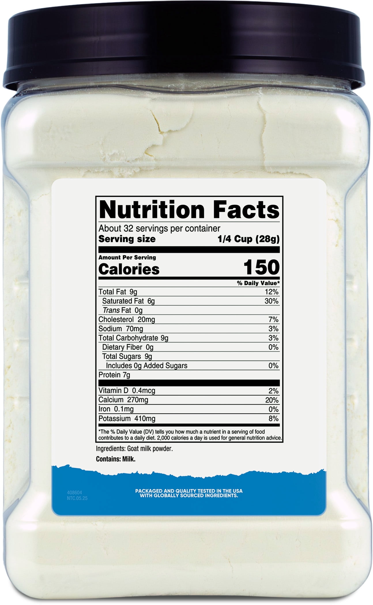 Nutricost Goat Milk Powder 2 LB Unflavored - Gluten-Free, Non-GMO