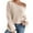 Beige, variant on Texiao Sweaters for Women,Women's Off Shoulder Long Sleeve Loose Knit Pullover Jumper Top