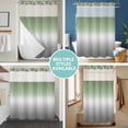 thumbnail image 5 of No Hook Shower Curtain with Snap in Liner, Gradient Simplistic Art Waterproof Bath Curtain Double Layers with See Through Top Window, Grey and Sage Green Hotel Shower Curtains 72x72in, 5 of 9