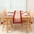 thumbnail image 4 of kiskick Christmas Tablecloth Christmas Style: Fine Workmanship Festive Pattern Snowflake Faceless Doll Decoration Stain-Resistant Christmas Home Chair Cover Table Mat for Home Holiday Elegance, 4 of 7