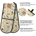thumbnail image 2 of Yayeee Double Oven Mitt Kitchen Heat Resistant Baking 35" x7" Quilted Glove, Beige Birds Floral, 2 of 6