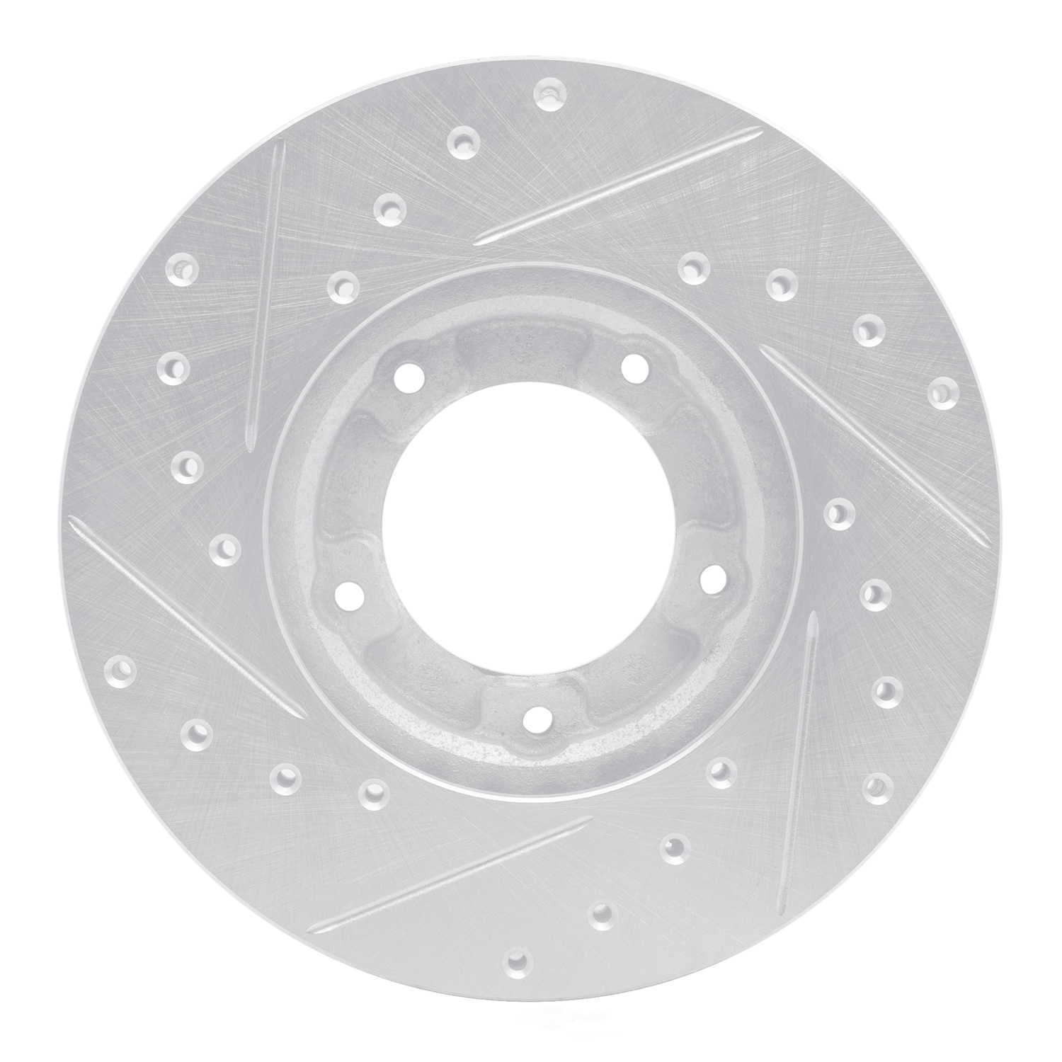 Dynamic Friction Company 631-76098R DFC Brake Rotor - Drilled And Slotted - Silver