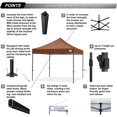 thumbnail image 5 of ABCCANOPY 10' x 10' Brown Outdoor Commercial Instant Shelter Metal Patio Pop-Up Canopy, 5 of 8